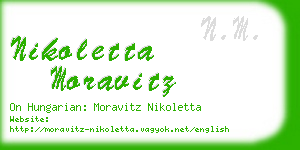 nikoletta moravitz business card